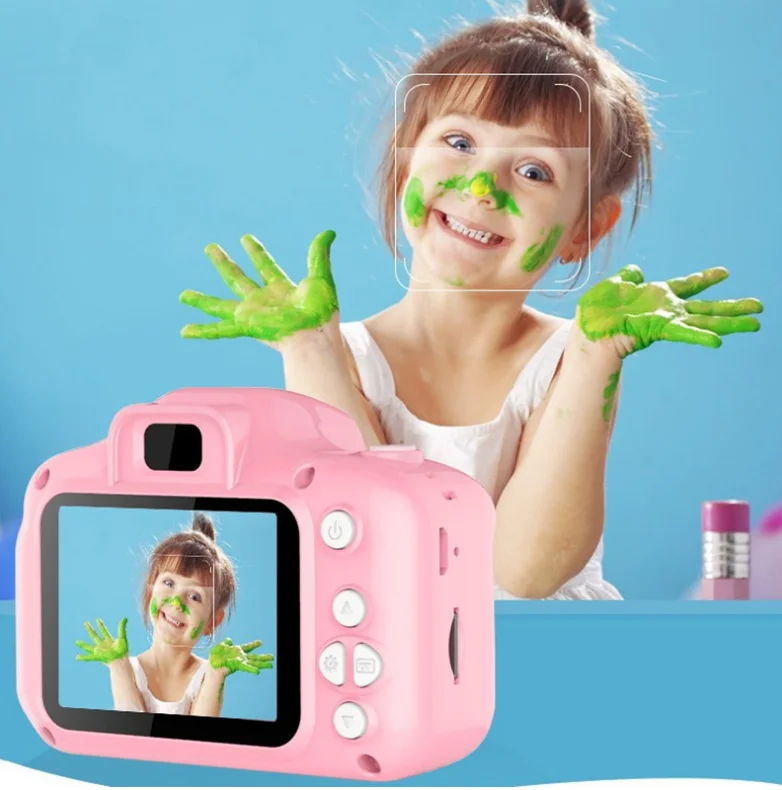 Детская мини-видеокамера 2021 P, цифровая детская камера из АБС-пластика, игрушки с HD экраном 1080 дюйма, Проекционные игрушки, подарок на день рождения и Рождество, 2,0