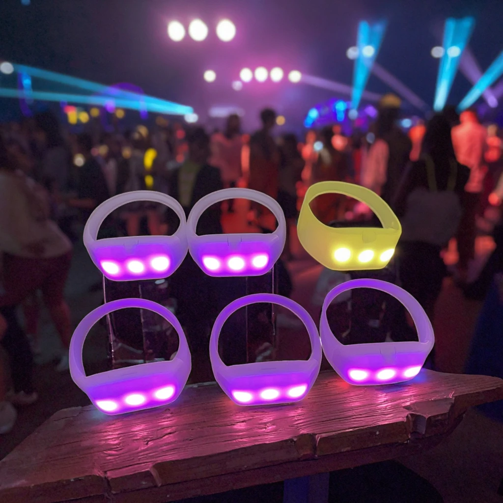 In Stock LED Display Bracelet Light-Up Wristband for Festival Party Graduation & Ramadan Programmable Flashing Bracelet