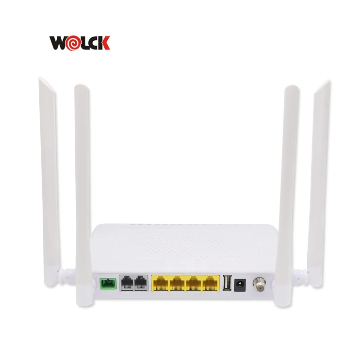Wolck 4 Port Poe Wifi5 Cheap AC1200 Vsol 4GE WIFI CATV GPON Epon Dual Band XPON ONU