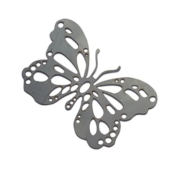 laser cut laser fiber die cut metal logo business card greeting wall charms art jewelry butterfly