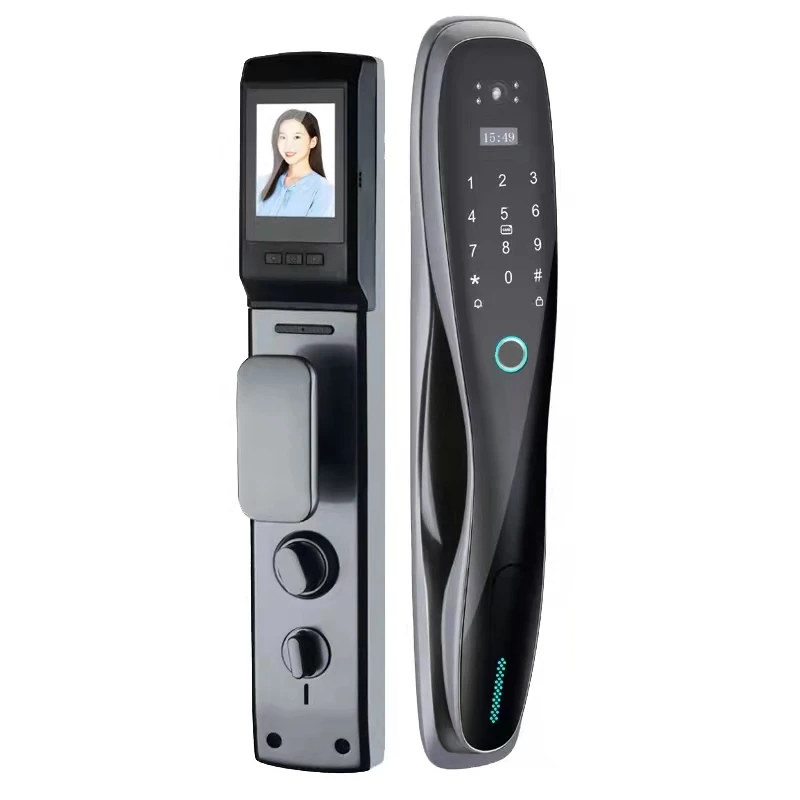 Fully Automatic Camera Door Lock USmart Go App Wifi Biometric Fingerprint Password Key IC Card Smart Door Lock