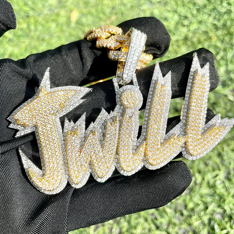 Customize Letter Name Pendant 925 