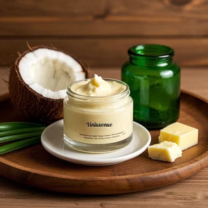Intense Hydration Face Cream for Dry Cracked Skin Factory-Made With Coconut Butter and Collagen for Adults Use on Body