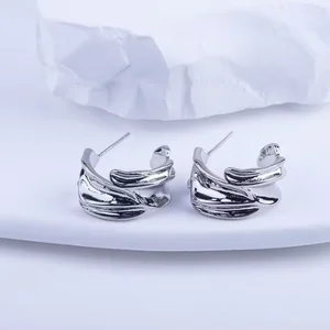 Korean Earrings Custom 925 Sterling Silver Unique Design Lightweight Hypoallergenic Fashion Jewelry for Women