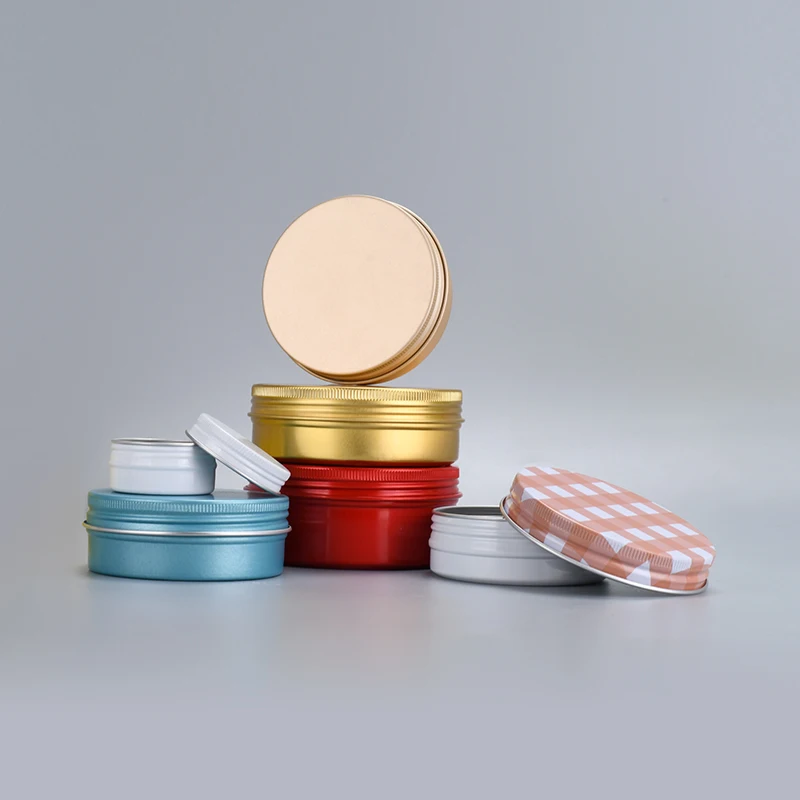 Aluminum Jar Aluminum Round Tin Containers 5g 10g 15g 20g 30g 50g 60g 80g 100g 150g 200g 250g 300g 350g 1000g Aluminum Tin Jars