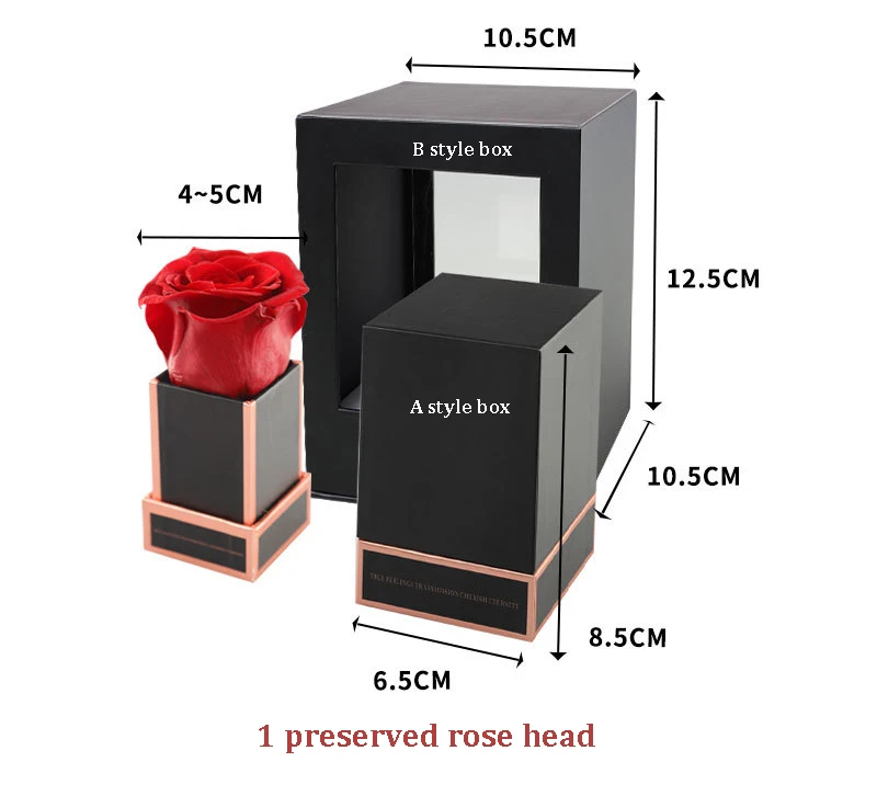 product rich style decorative flowers valentines day christmas gift immortal infinity eternal forever stabilized preserved roses box-54