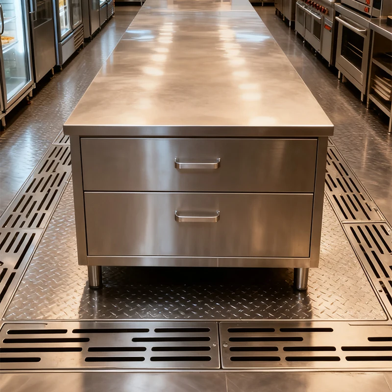 Kitchen drainage ditch