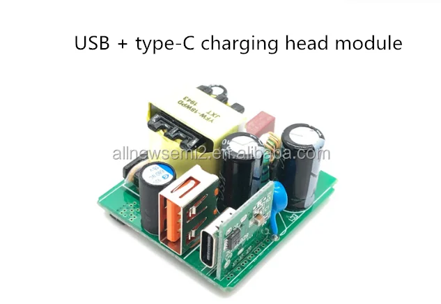 Hot Special price supply of AC-DC flash charging USB charging head scheme a + C port 18W high power PD fast charging module