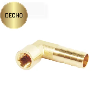 Hose barb fittings 90 degree connector DN8  pagoda 10 mm female thread 1/8"    support customization copper brass elbow