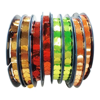 SHENYUE GRS OEKO Colorful Sequin Reels for Embroidery Machine for DIY Sparkle Craft & Garment Decoration Accessory