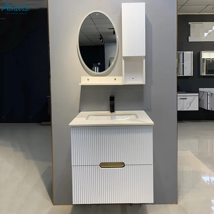 High quality modern furniture bathroom vanity sink aluminum bathroom cabinet with mirror factory