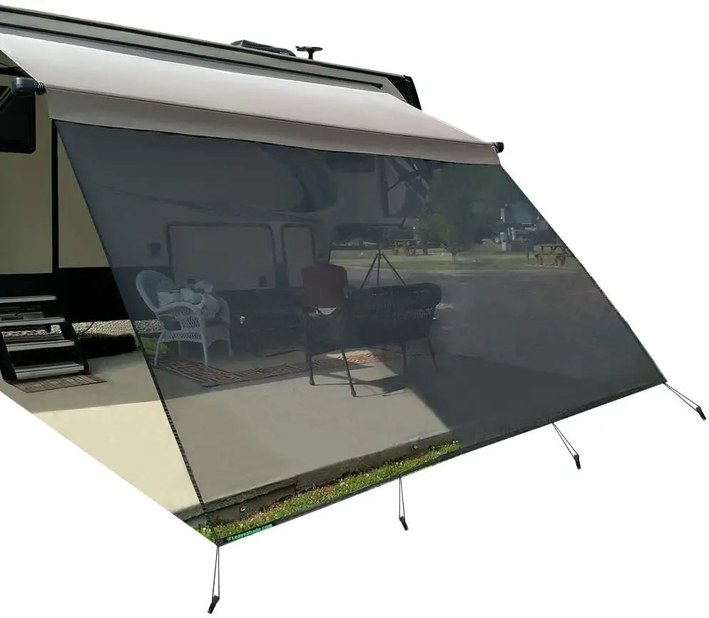 Wohnmobil Camping Anhnger UV-Schutz Schwarzes PVC-Netz Sonnenschutz RV  Markise Sonnenschutz Netzgewebe