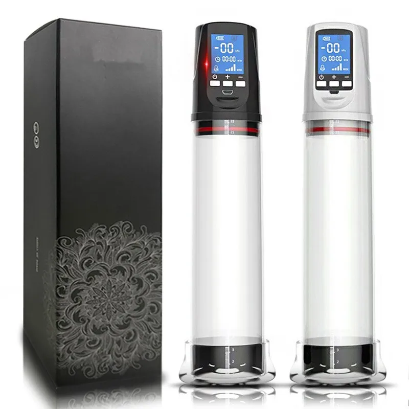 Automatic Penis Pump LCD Vacuum Men Male Masturbator Penis Enlargement  Extend Pump Penis Enlarge Air Pressure Device
