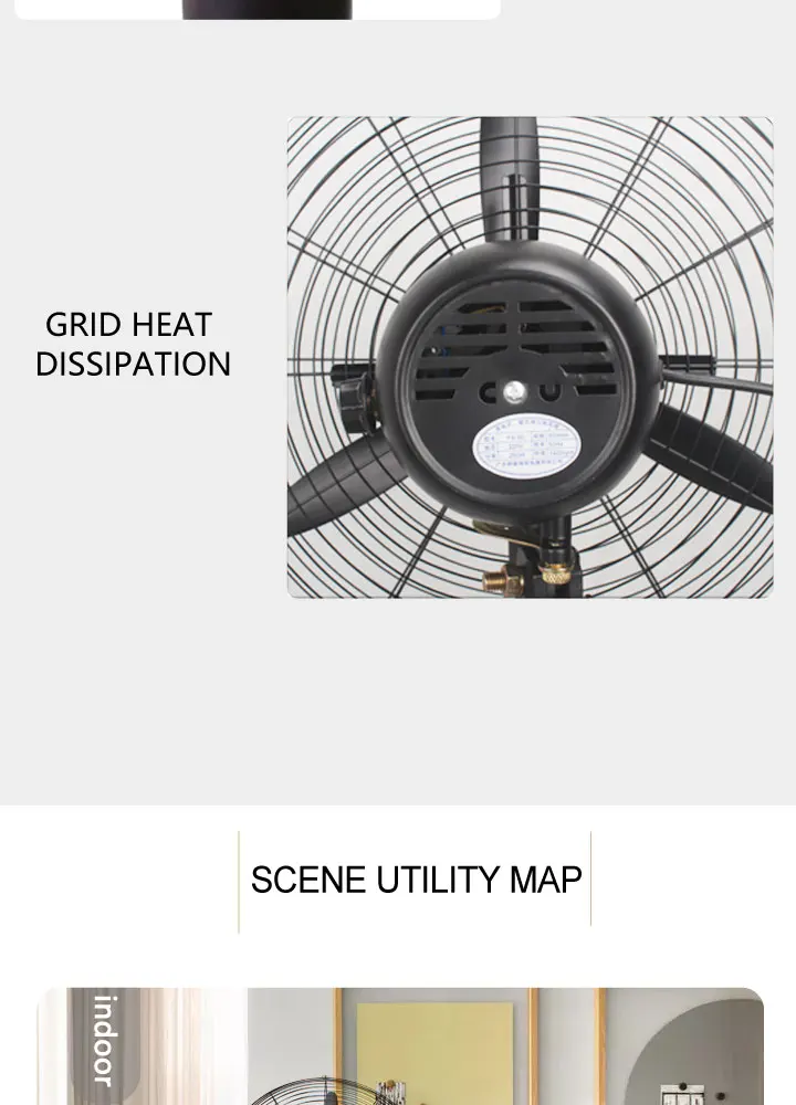 Pedestal Fan, 750, 180W, Metal - detail 10