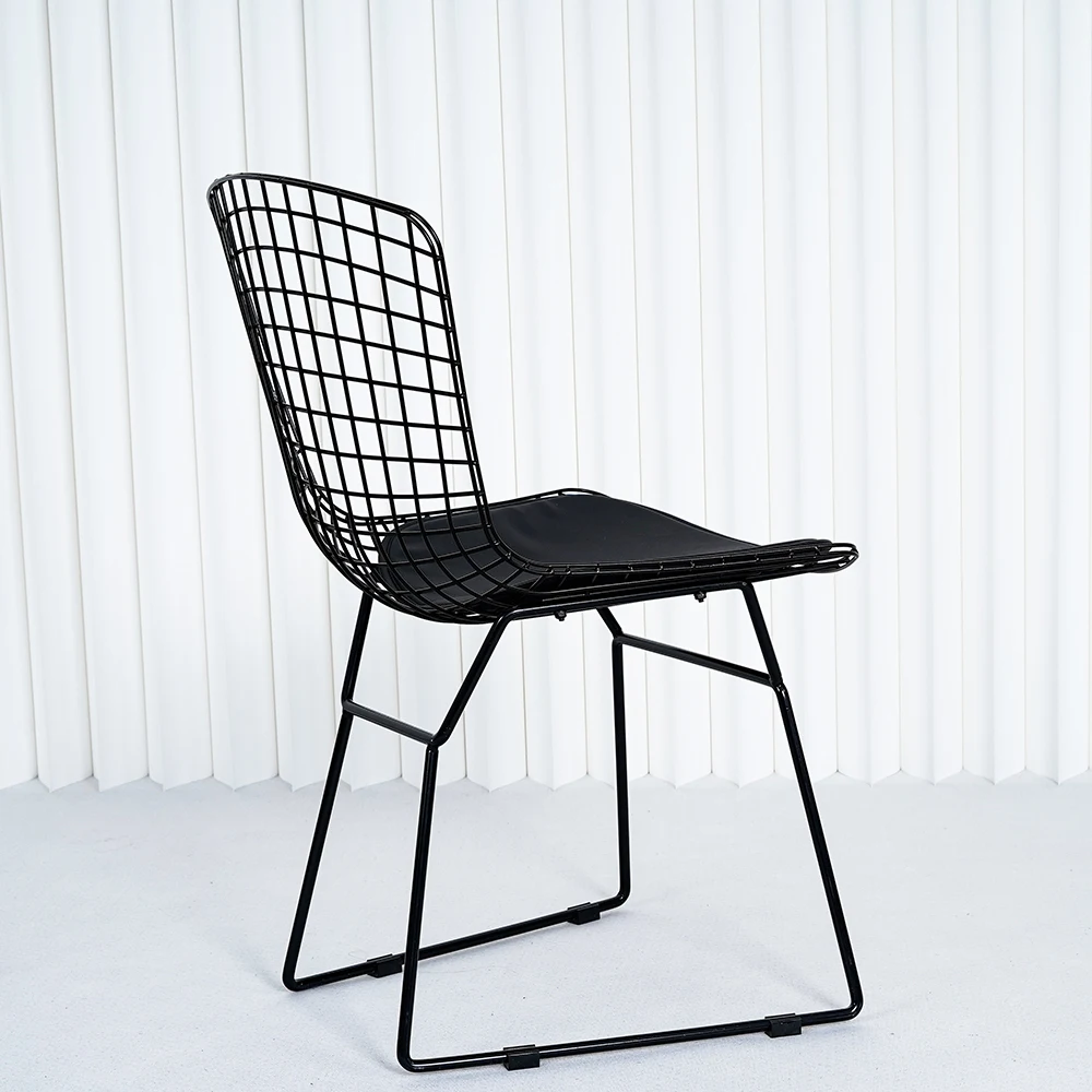 Hot Sale Black Outdoor Cafe Metal Dining Chair Modern Macron Color ...