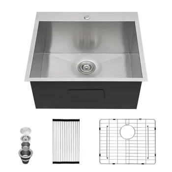 Handmade Single Bowl Kitchen Sink Rectangular Commercial Modern Design Stainless Steel Sink Trend Sink