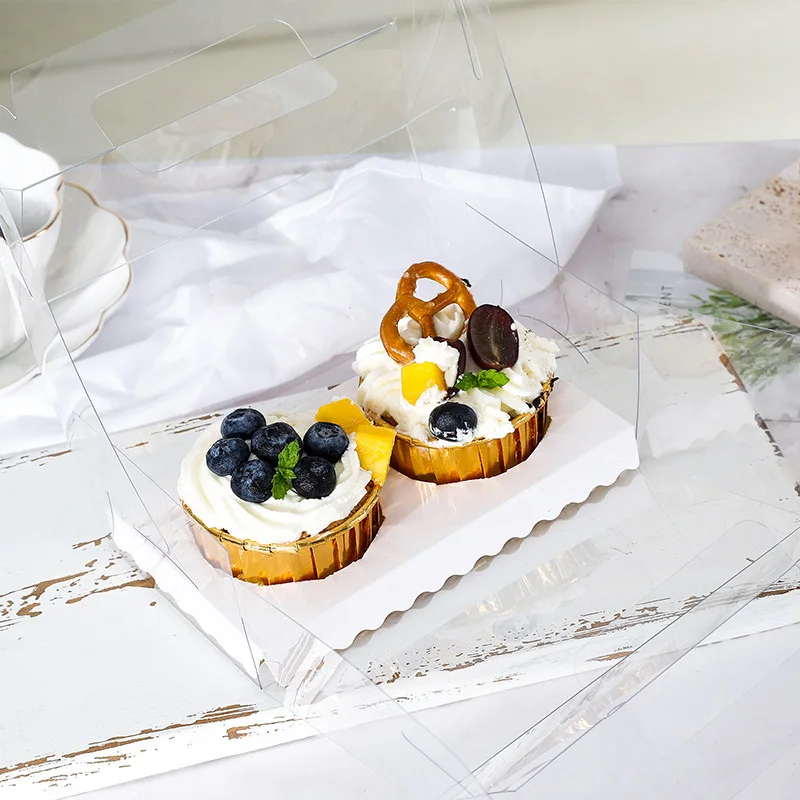 Jinayon Custom Transparent PVC PET Cake Box Logo Customized Recyclable Food Boxes