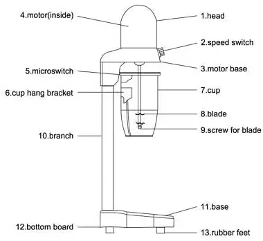 Commercial Milkshake Machine Drink Mixer One Head Milk Tea Equipment Milk Shaking Machine - Image 2