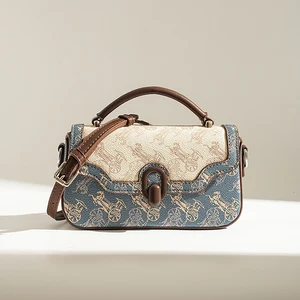 2026 Women's Super Popular High-End Luxury Niche  Crossbody Genuine Leather Carriage Phone Bag Small Fashion Style