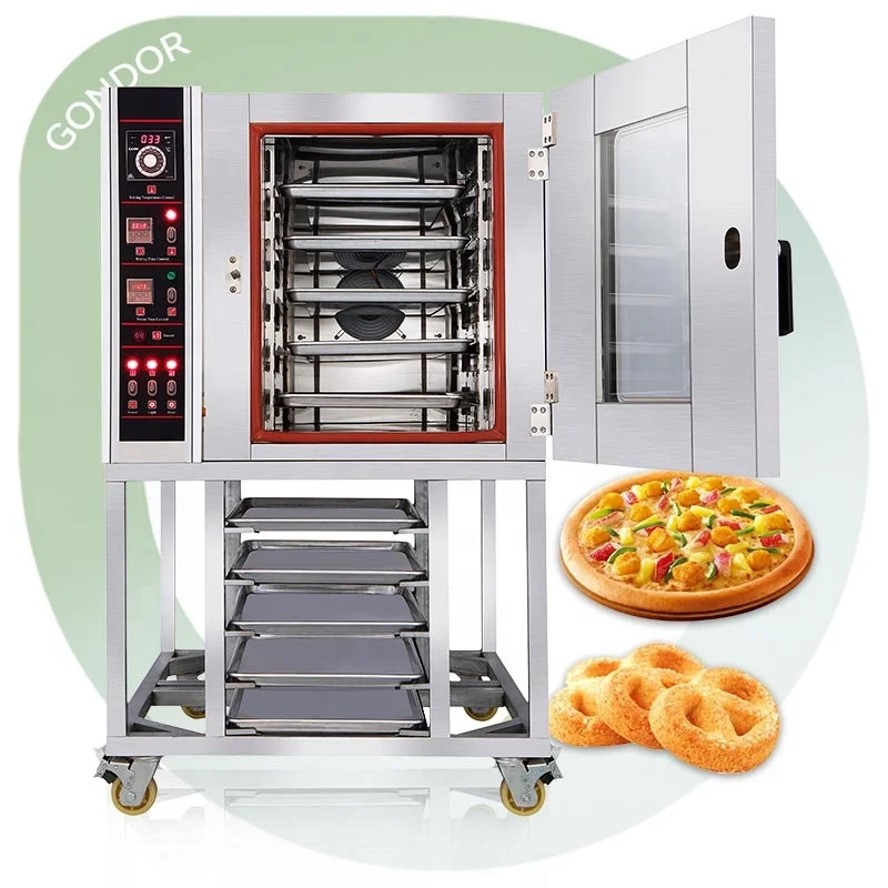 Digital Bake Used Rotatary Convection Industry 5 10 Tray Wide Rotary Oven for Bread Sale Pastry Price