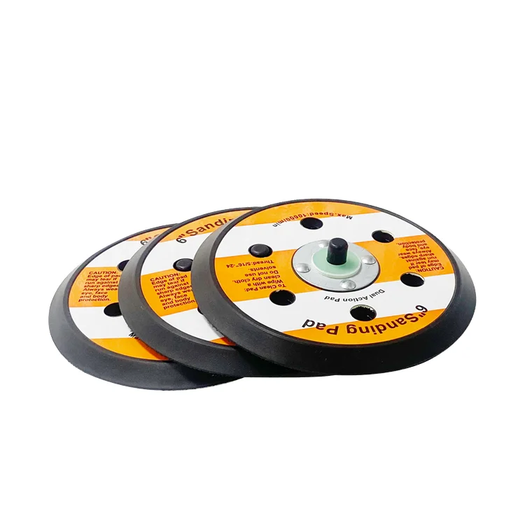 Popular Air Orbital Sander 5 Inch Rubber Backing Pads Polisher Pad On Polishing Machine Dual Palm Random Sanding Plate