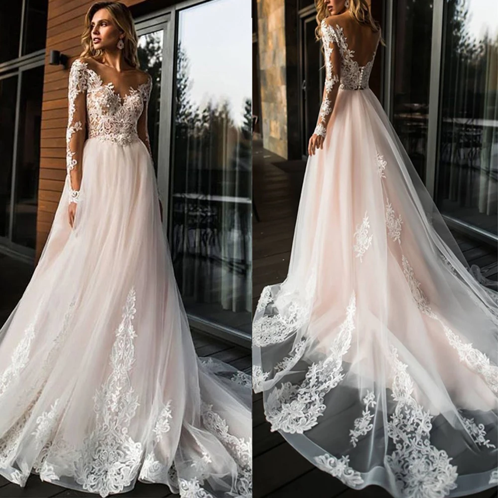 15 Sweet Romantic Peach & Blush Wedding Dresses 2024