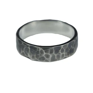 Designer Hammered Custom 925 Jewelry Fashion Antique Silver Ring