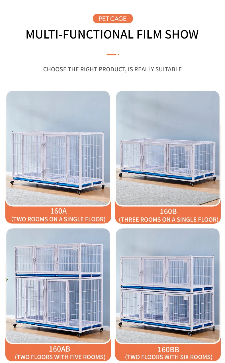 High Performance Customized Double Dog Cage Manufacturers Large Pet