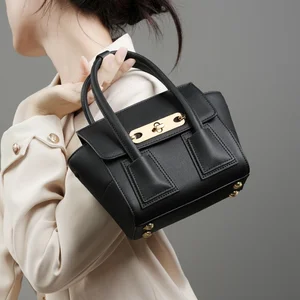 Wholesale Luxury Vintage Women's Designer Basket Bag Elegant Crossbody Shoulder Bag High Quality Genuine Leather Handbag