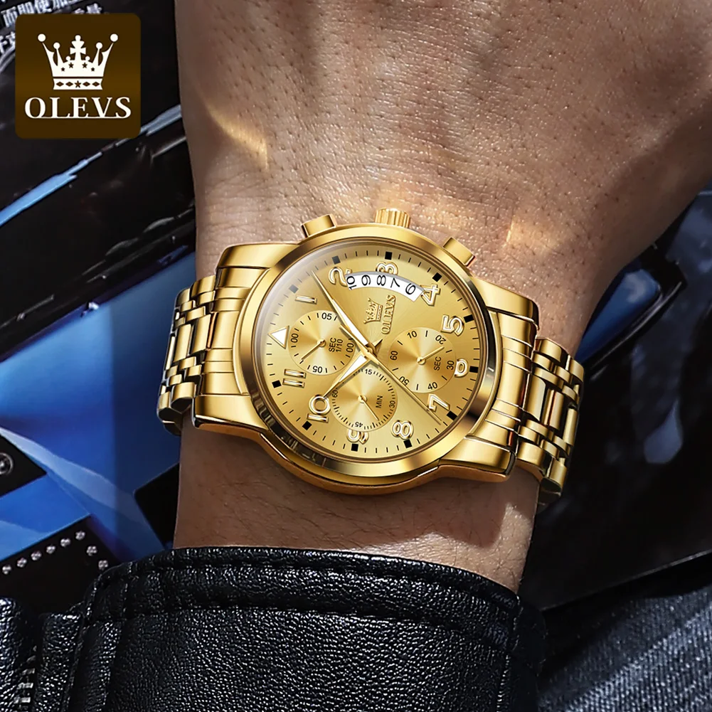 OLEVS 2879 Luxury Sport Luminous Quartz Watch