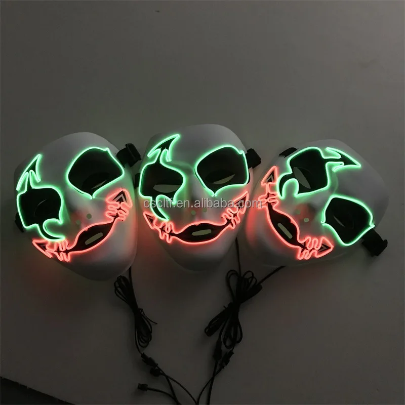 2023 Led Halloween Mask Cold Glowing Mask Light Up Mask Luminous