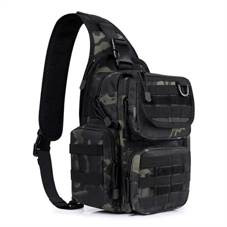 Tactical EDC Sling Bag Pack with Holster Sling Shoulder Assault Range Backpack for Carry