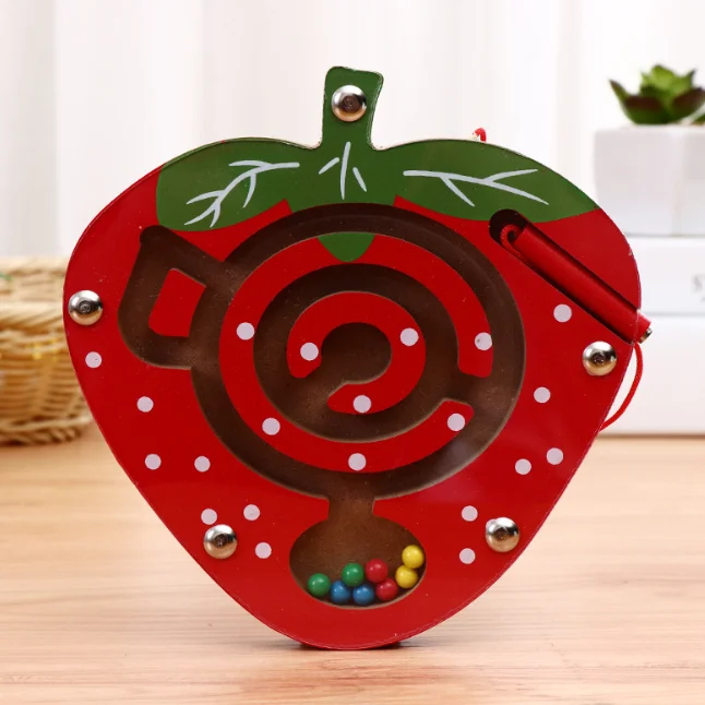 Maze Game Toy Early Learning Magnetic Puzzle Snail Monkey Labyrinth for Baby Toys 0-12 Months Baby Wooden Toys