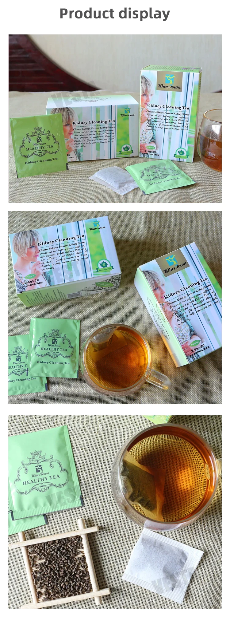 Kidney Cleaning Tea Bags Urine Stones Gallstones Nephritis Detox Herbs ...