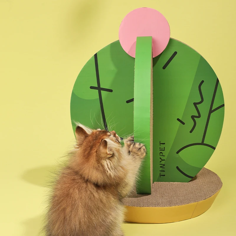 Customized Design Cactus Image Sailboard Image Cat Scratching Post Cardboard Cat Scratcher Oem Odm Available
