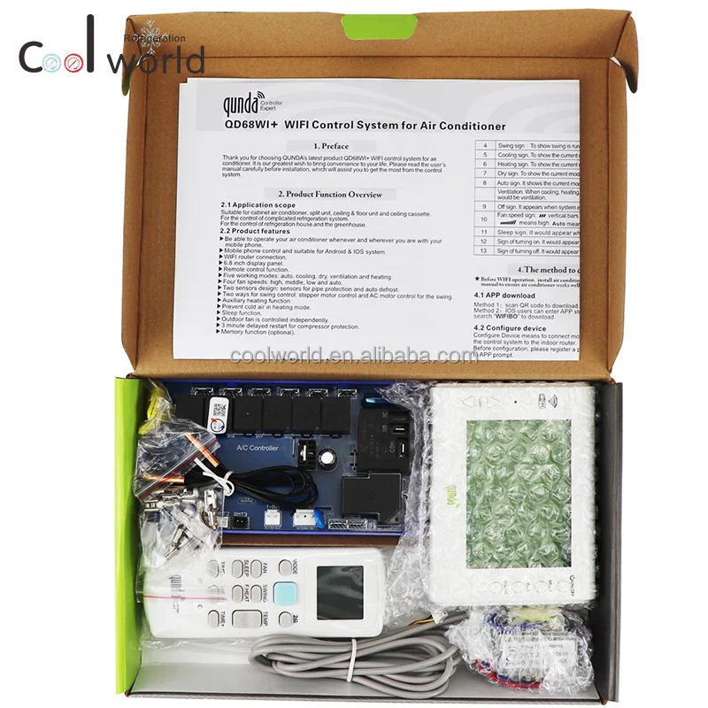 Qunda Qd68wi+ Wifi A/c System Board Universal Ac Control Board System