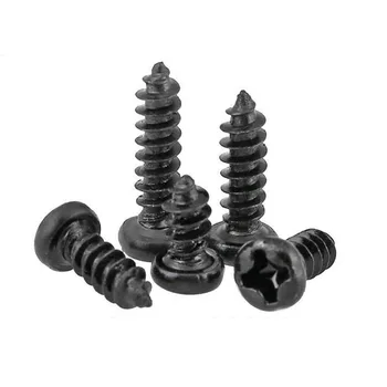 Phillips Round Head Self Tapping Screw Pan Head Small Screw Black M1 M1.2 M1.4 M1.7 M1.8 M2 M2.3 M2.6 M3 M3.5 M4 M5