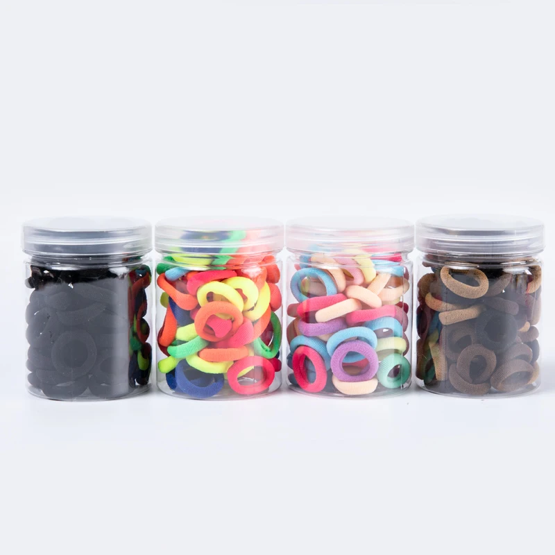 Small 2cm High Elasticity 50 Students Head Rope Girls Towel Hair Ring Tie Hair Rubber Band