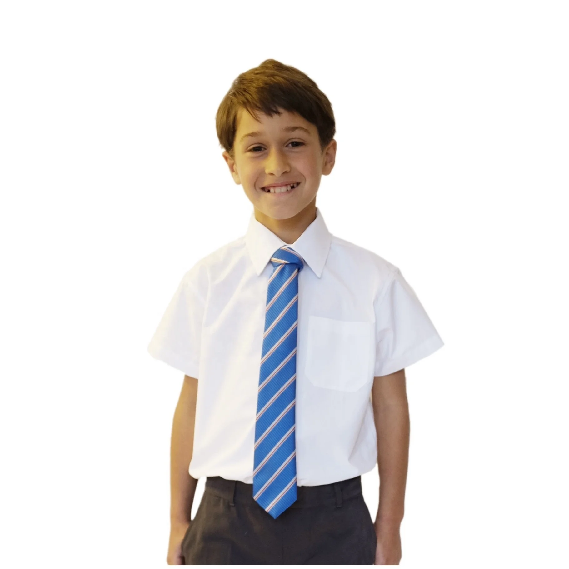 Only Uniform Short Sleeves Collared Boys School Uniform Smart Shirt Size 11-17.5 