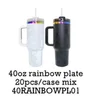 Mixed black white 40oz rainbow plated