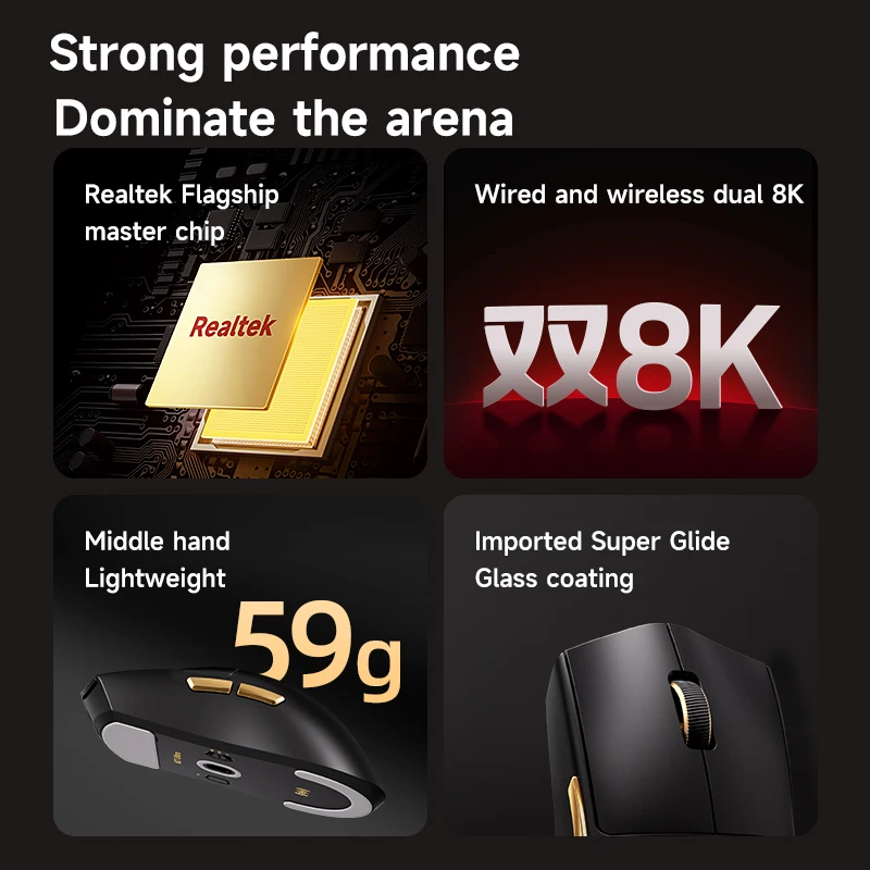 Mchose K7 Ergonomic Wireless Mouse & Rgb Gaming Functions, Oem