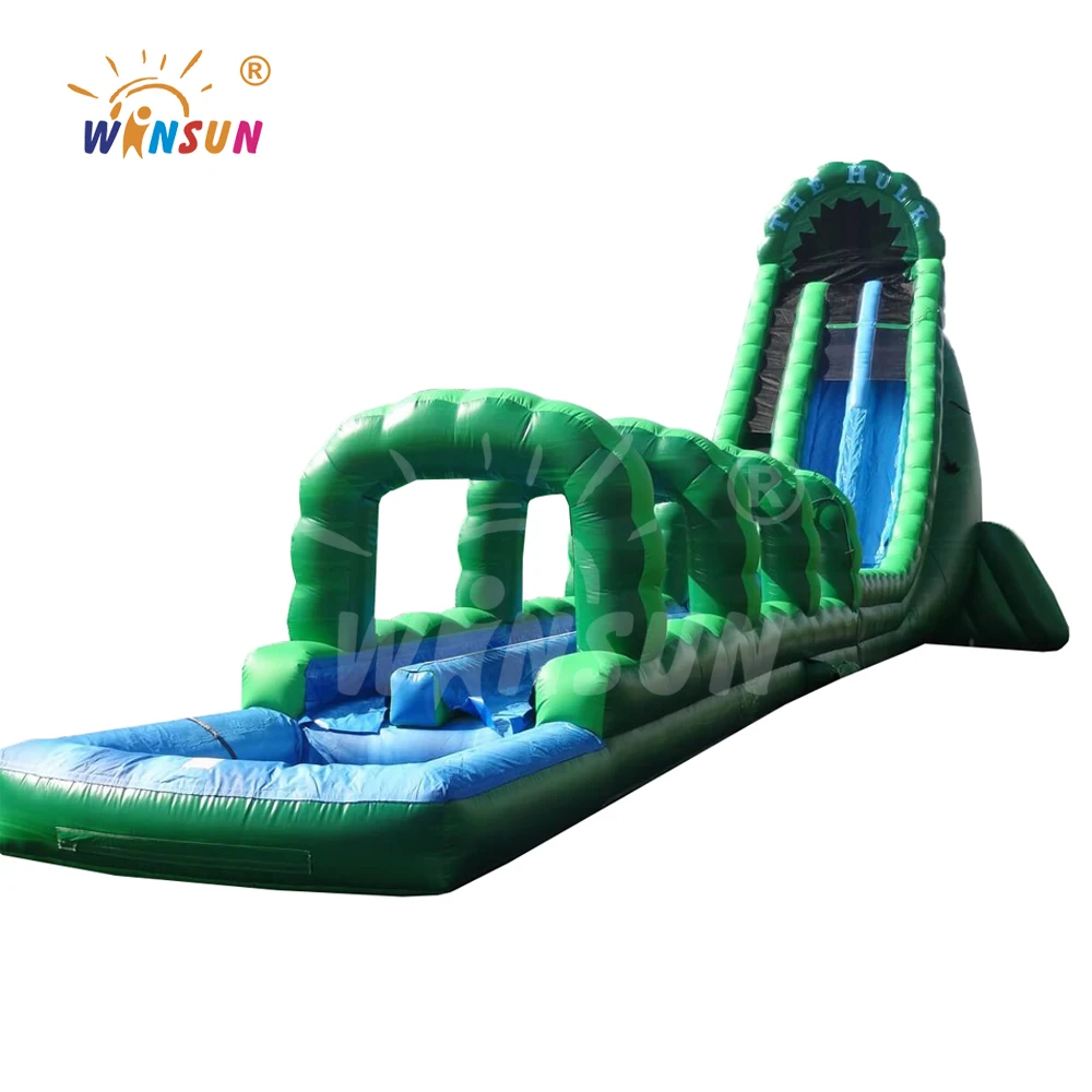 Blue Crush 2 Lane Run N Splash Combo 1000ft Commercia Inflatable Water
