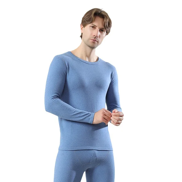 2024 Men's Super Soft Thermal Underwear Set Breathable Knitted Patch for Winter