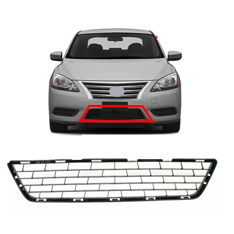 Accessories Front Bumper Ventilation Net Radiator Grille For NISSAN SENTRA Front Bumper Grille Textured Black Fits 2012-2015