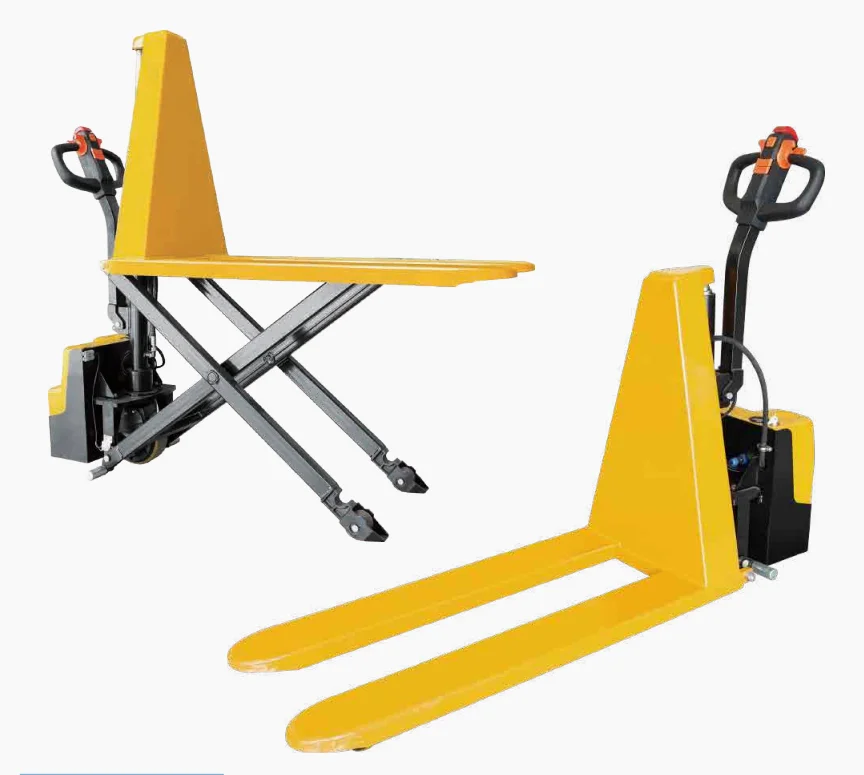 1000kg Full Electric High Lift Truck Pallet Jack Forklift 800mm Scissor ...