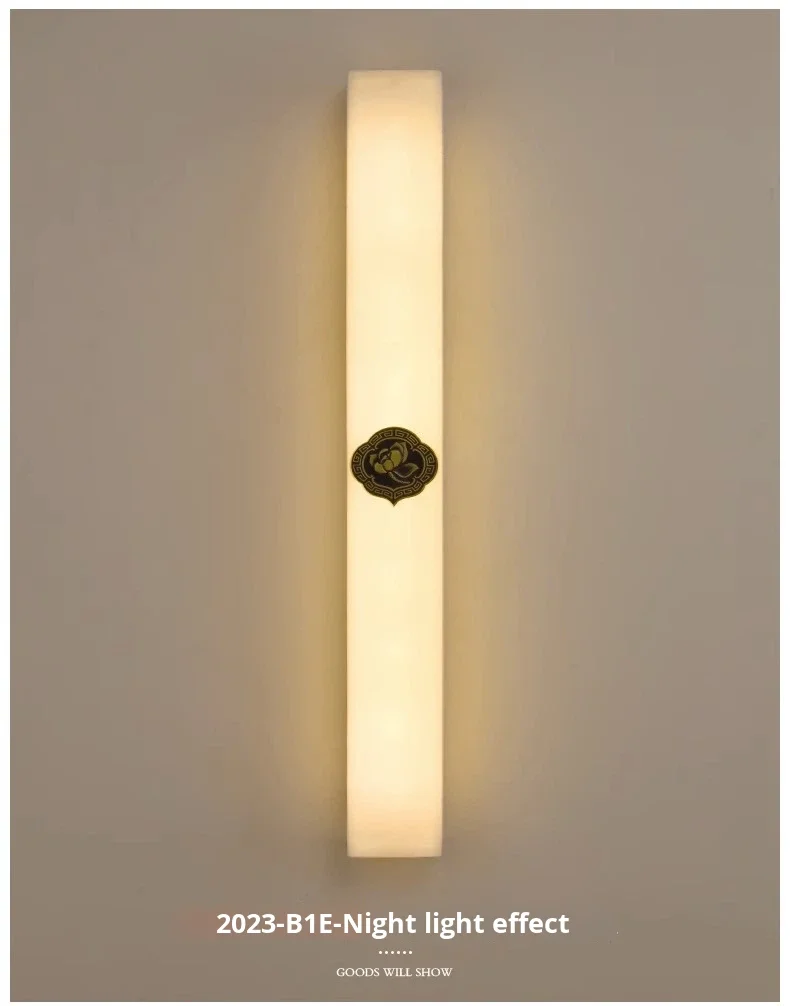 product new chinese style long strip led wall lamp aluminum 3000k warm modern living room background decoration slot inlaid high end-20