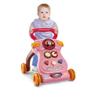 ITTL Multi-Function Plastic Musical Toddler Toys Anime Baby Car Walker Toy for Learning