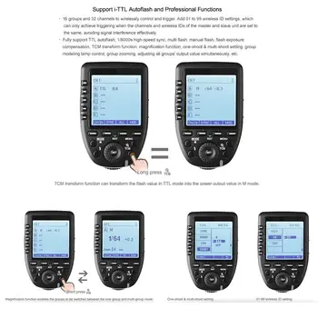 Godox Xpro Xpro-C/N/O/S/F/P 2.4G TTL Flash Wireless Transmitter Trigger X System HSS 1/8000s for Cannon Nik0n S0ny 0lympus Fuuji detail image