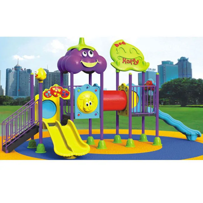 Primary school and kindergarten play games children plastic slide outdoor playground
