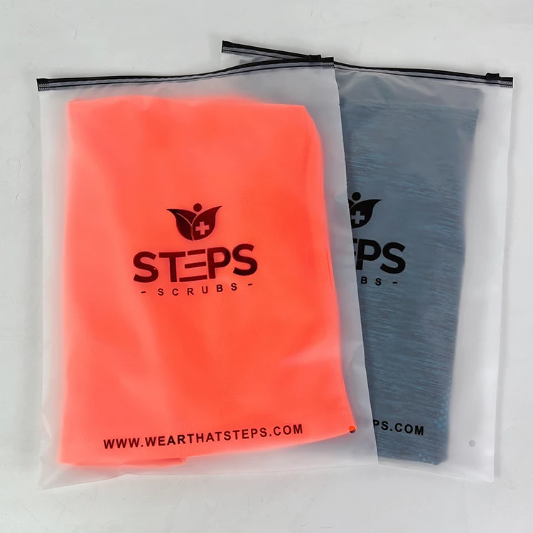 1 Moq Customized Printing Company Logo Matte Frosted Pvc Plastic Bag